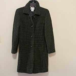 Worthington Women's Black and Green Wool Jacket